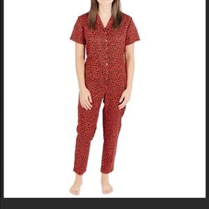 Smash & Tess red leopard romper jumpsuit! Small